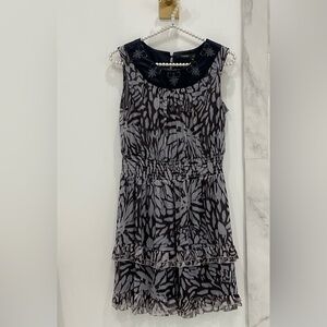 🔴Silky Gray & Navy Boutique Dress🔴